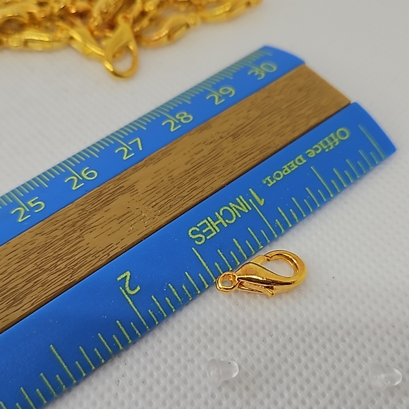 50 Gold tone Lobster Claw Clasps. 1/2" - Picture 2 of 2